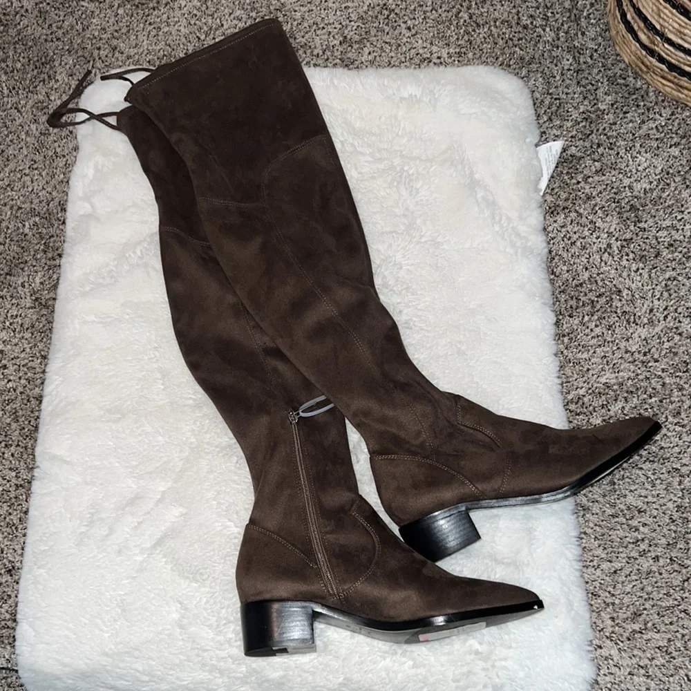 Marc Fisher Womens Yacinda Faux Suede Tall Over-The-Knee Boots